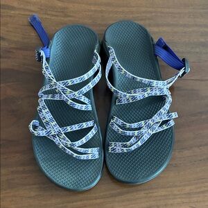 Chaco Purple, white, and yellow Strappy Sandals
